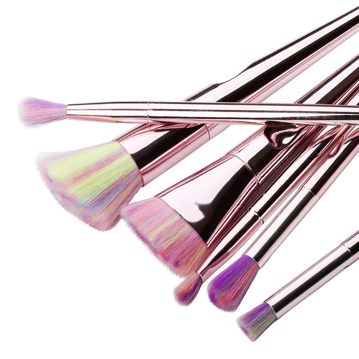 Cosmetic Brushes set Foundation Powder Concealers Eyeshadows Makeup 10 Pcs Brush Set, Rose Golden