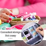 Lanjue 150 Pcs Embroidery Thread Organiser Set with Bobbin Winder & Stickers view 6