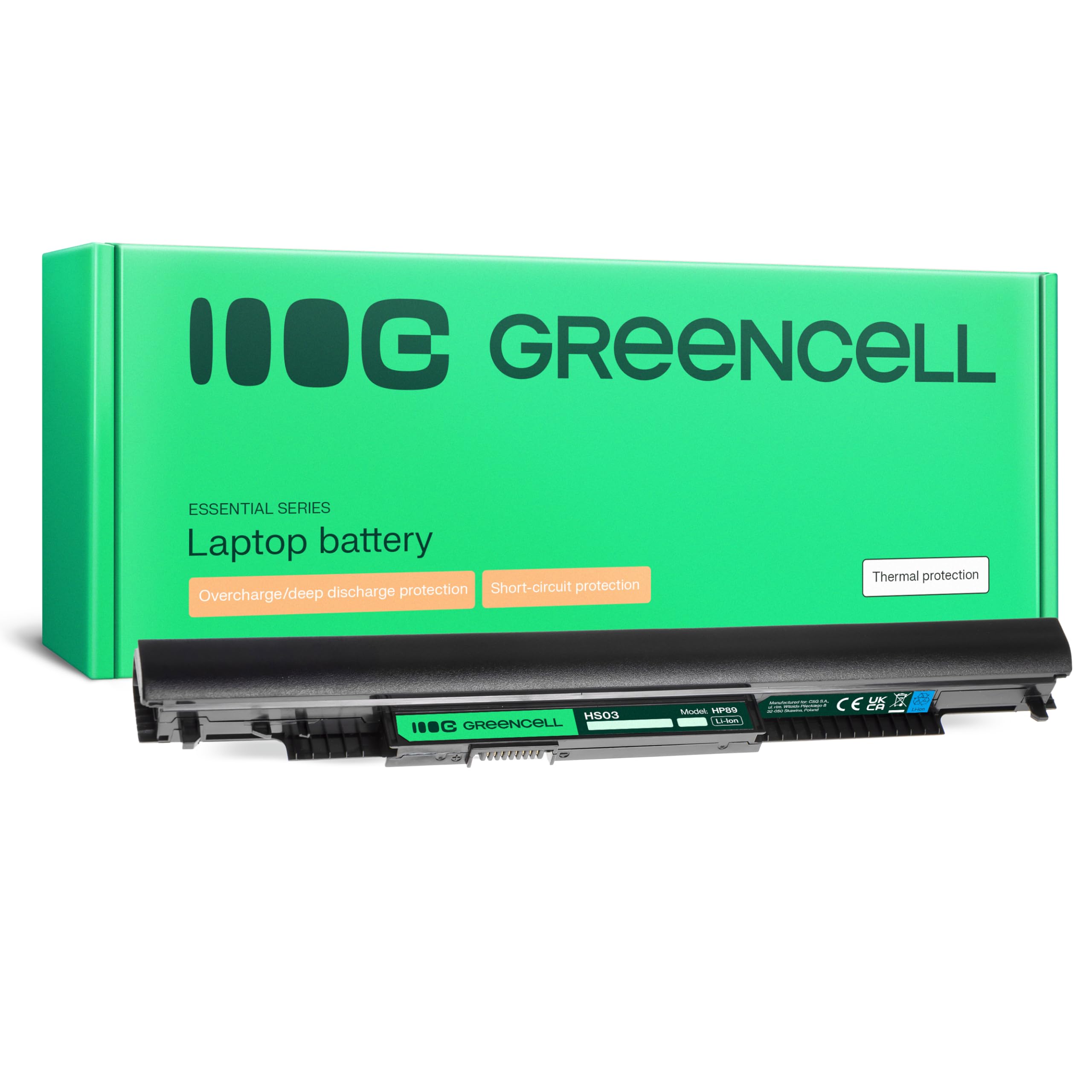 Green Cell Laptop Battery HP HS03 HSTNN-LB6U HSTNN-PB6S 807956-001 for HP 250 G4 250 G5 255 G4 255 G5 240 G4 240 G5 245 G4 245 G5, HP 15 AC125NacacG 15-AY123NG 15-BA042NG 15-BA050NG 15-BA520NG (11.1V)