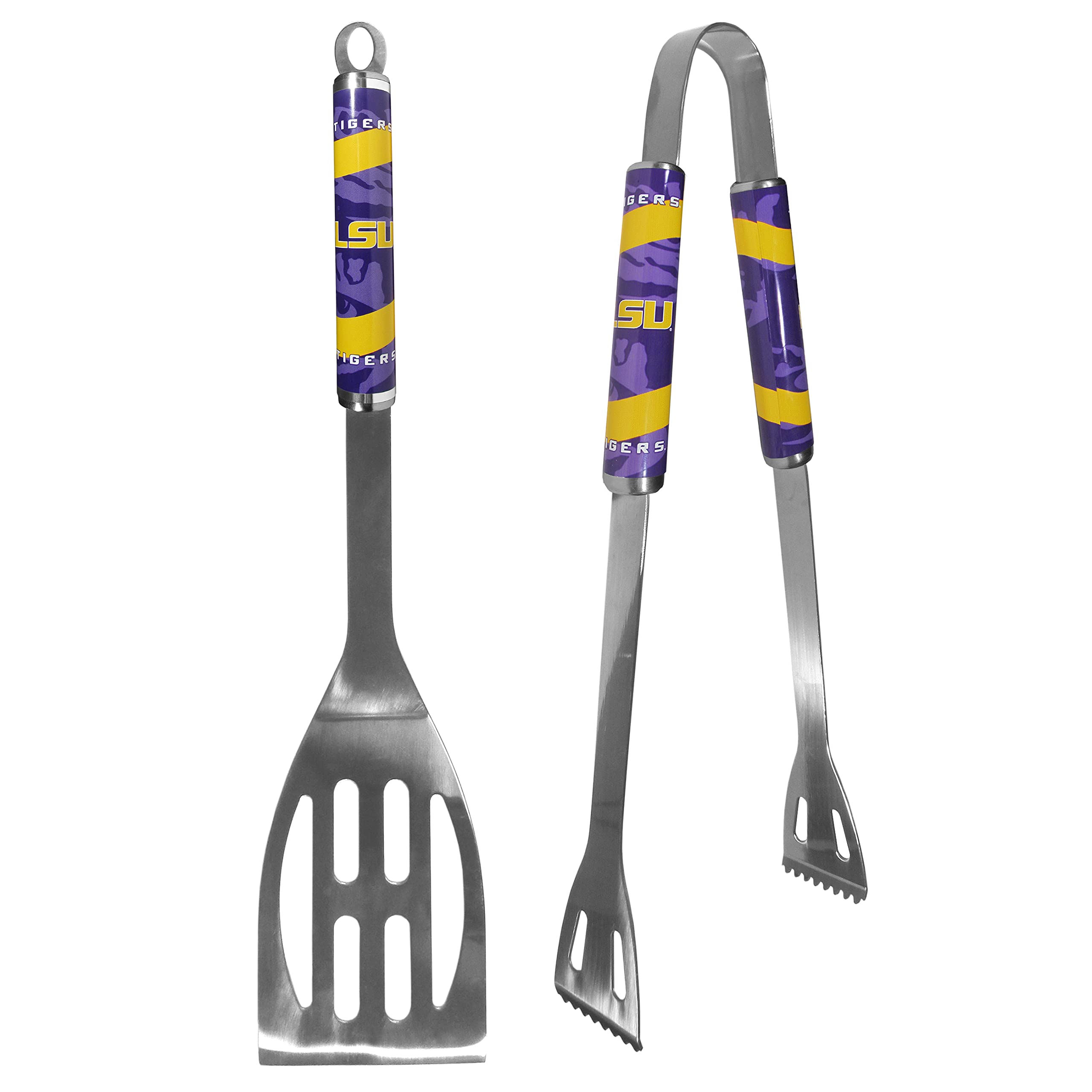 Siskiyou NCAA Sports Fan Shop LSU Tigers 2 pc Steel BBQ Tool Set One Size Team Color