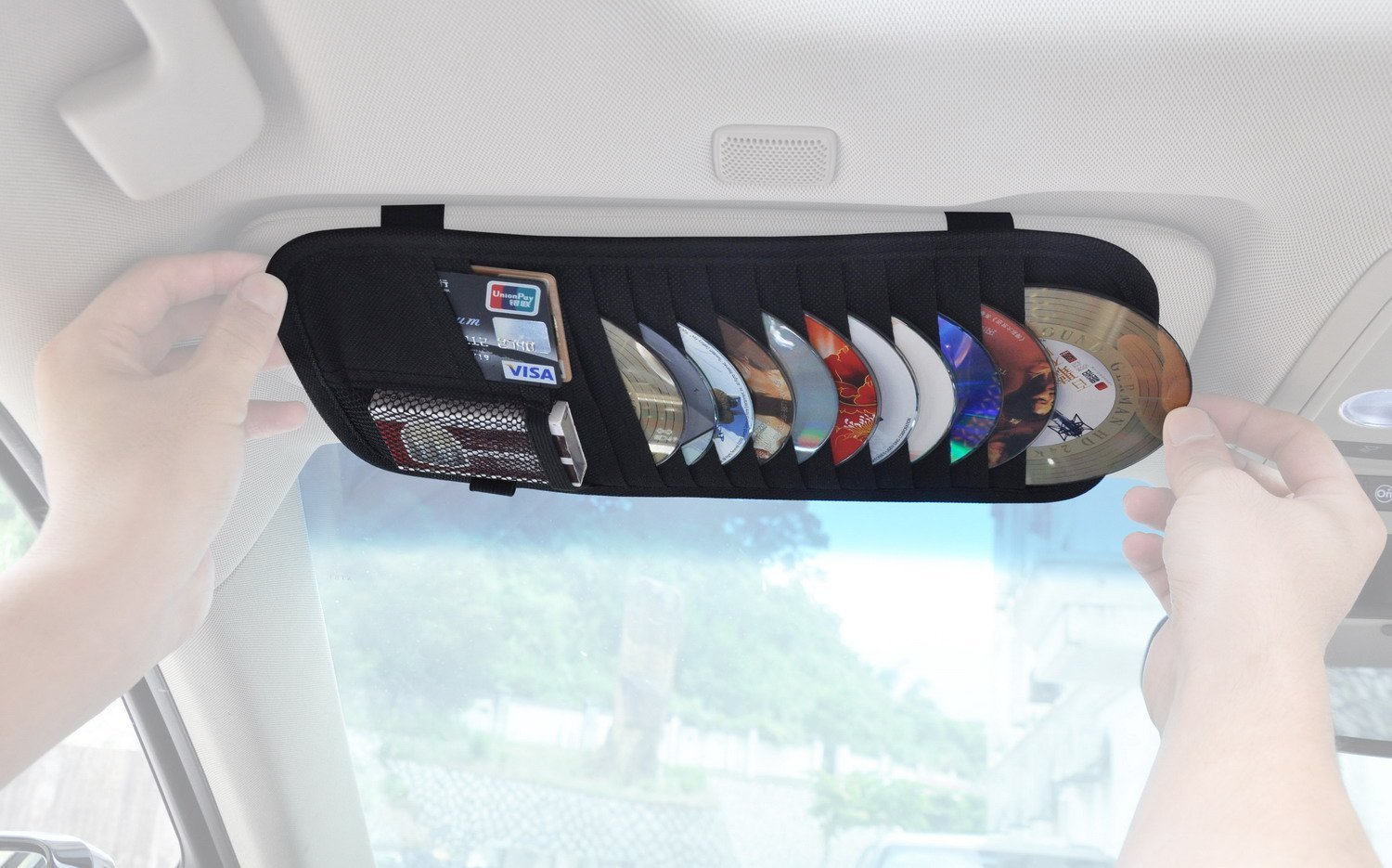 Car Visor Organizer CD Holder 12 Pockets wallet Storage Disc DVD VCD Disk Case