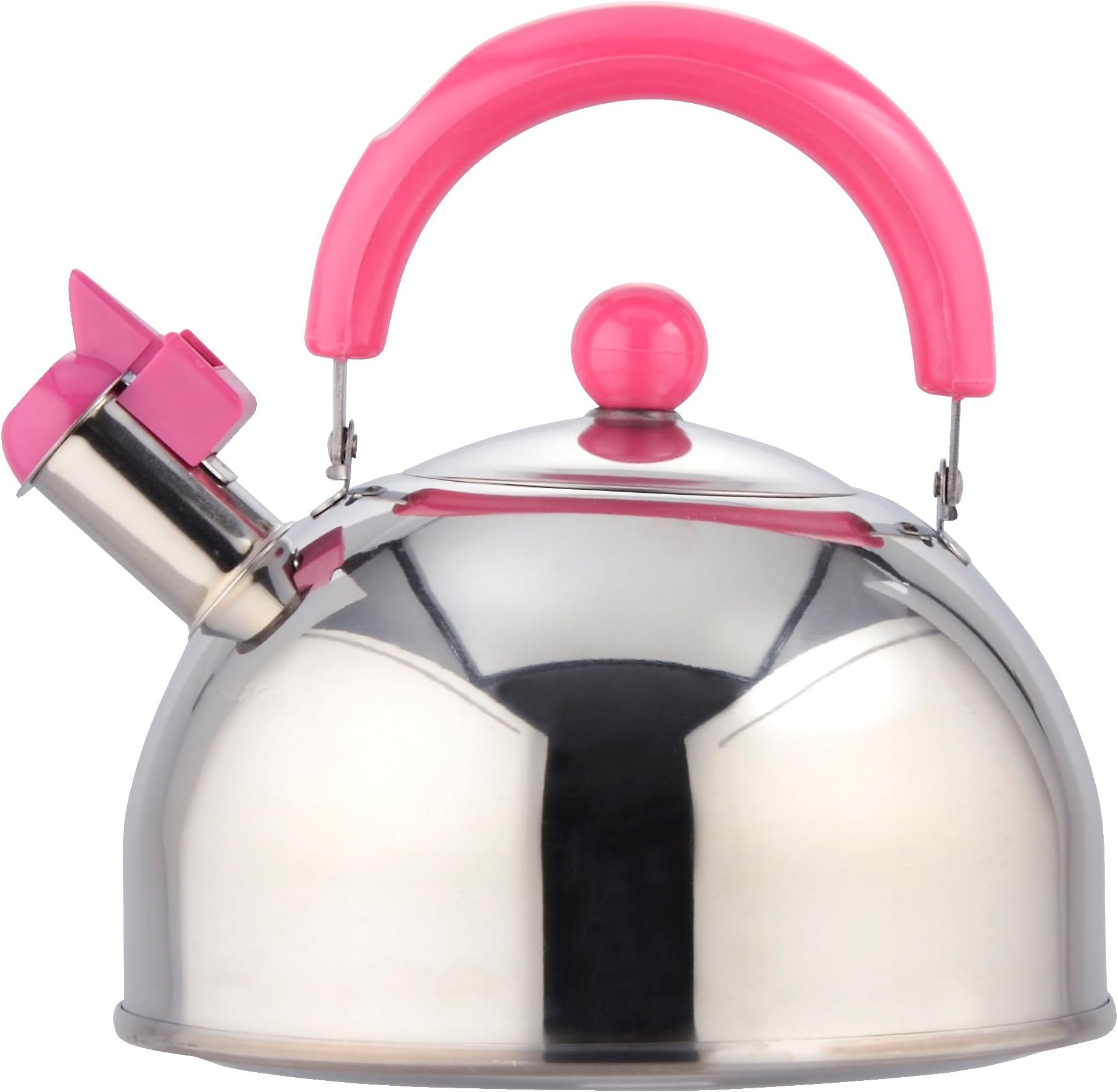 Waheifureizu Candy Le Stainless Steel Whistling Tea Kettle 2.6 Quarts (Pink)