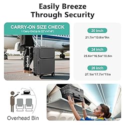 AIWEINY Hard Shell Luggage 26 Inch Travel