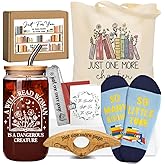 Qubereeree 7Pcs Book Lover Gifts for Women, Bookish Birthday Gifts for Readers, Librarians, Bookworms, Present for a Book Lover Reading Gift for Women, Learning Graduation Gift for Teacher Student