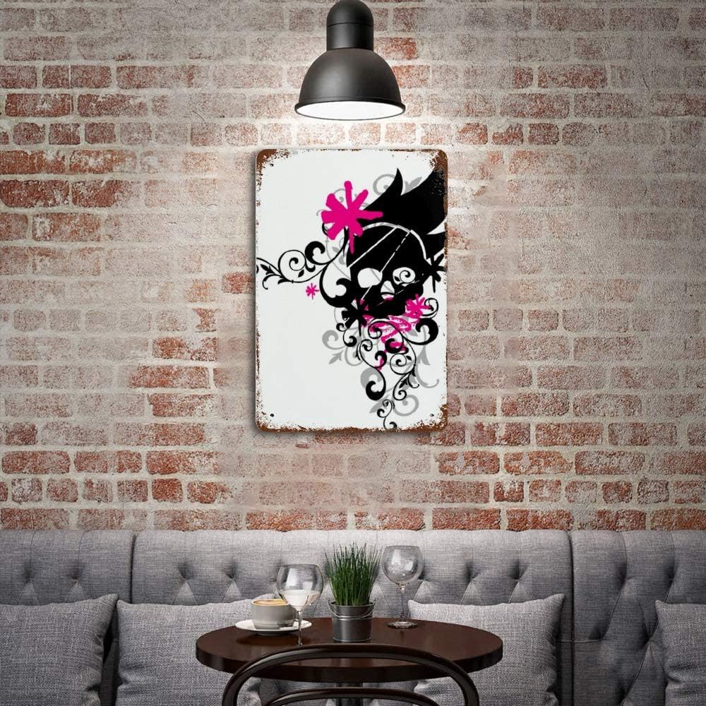 Amazon 髑髏 かっこいい ドクロ ペンポーチ 装飾鉄絵 パブ家の壁の装飾金属アート ポスターレトロ居酒屋ケーキハンバーガー食品カフェクラブプラーク ウォールステッカー オンライン通販