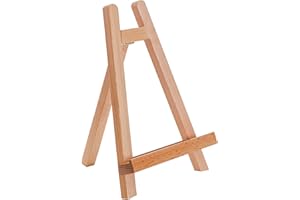 U.S. ART SUPPLY US Art Supply 10.5" Small Wooden Tabletop Easel for Painting and Display Stand - A-Frame Table Top Easel, Canvas Holder