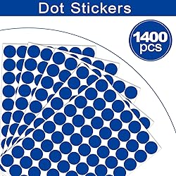 1400 PCS Blue Dot Stickers Round Coding Labels