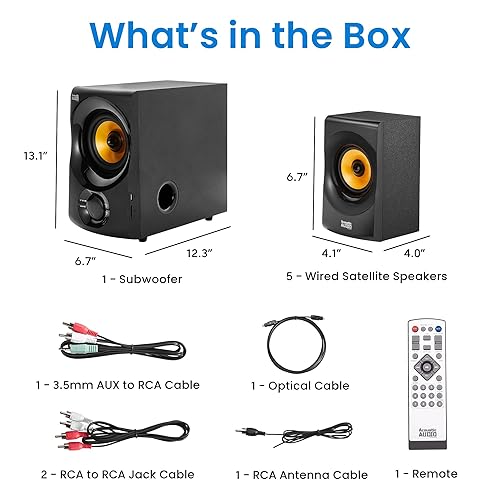 Acoustic Audio AA5170 Home Theater Bluetooth Speaker System
