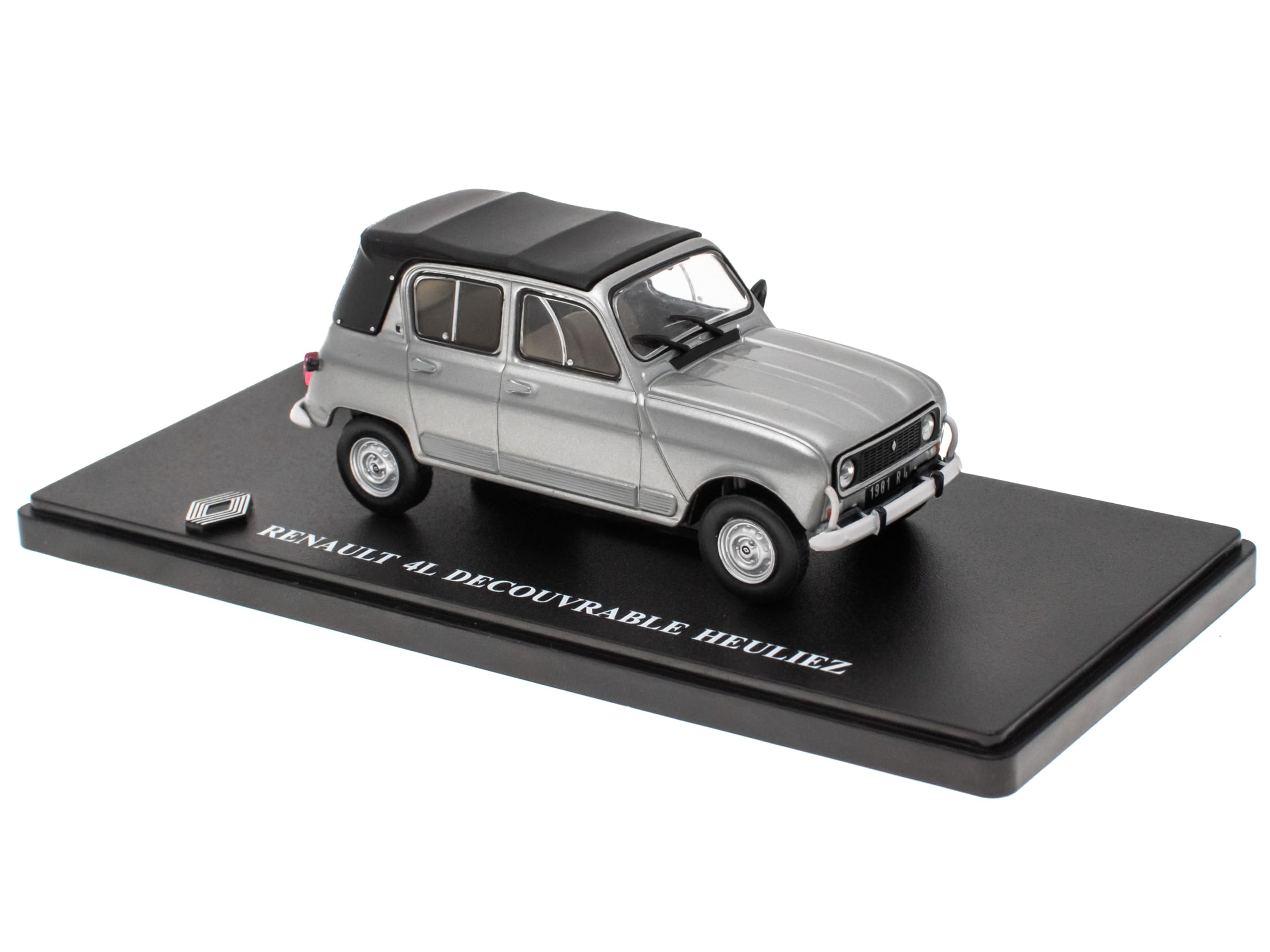 OPO 10 - Miniature Car 1:43 Compatible with RENAULT 4L DECOUVRABLE HEULIEZ- Hachette IXO R4 4L - 4L062