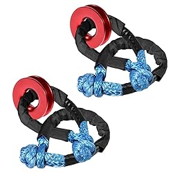 2PCS RED Recovery Snatch Ring + 4PCS Blue UHMWPE