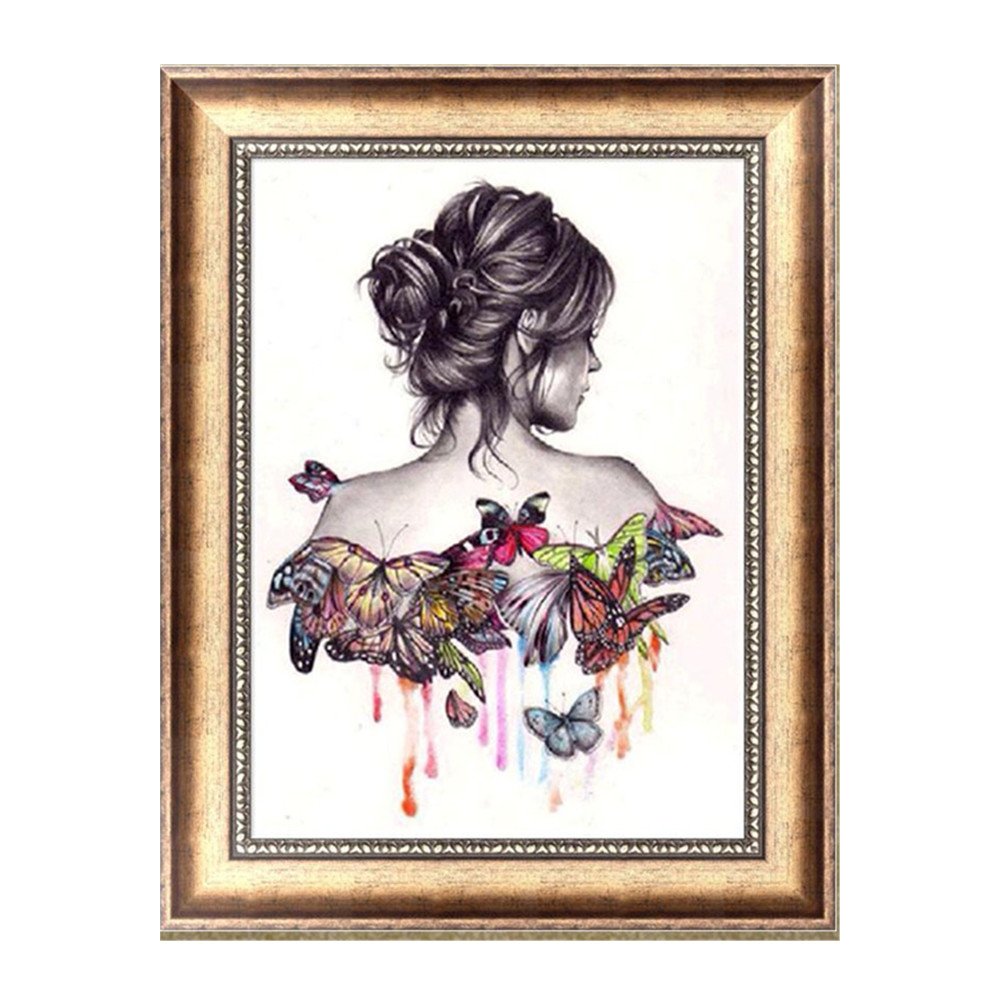 Techinal Butterfly Beauty Lady Diy 5dダイヤモンド刺繍絵画クロスステッチホームインテリア B06xrb8pjm ホビー用工具塗装材料 ディズニープリンセスのベビーグッズも大集合 Cafetamarinds Com