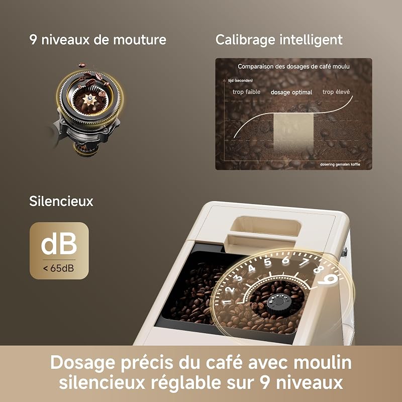 Ecceluxe Slim Machine à café expresso automatique
