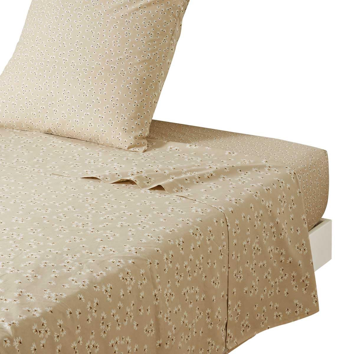 Printed Cotton Flat Sheet, Leonie, 240 x 300 cm, Origin