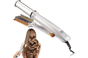 JMADENQ 2 in 1 Hair Straightener & Curler - 3 Heat Settings, 60-Second Heat-up, Auto-Off, Dual Voltage, Swivel Cord, Travel-Friendly & Easy to Use