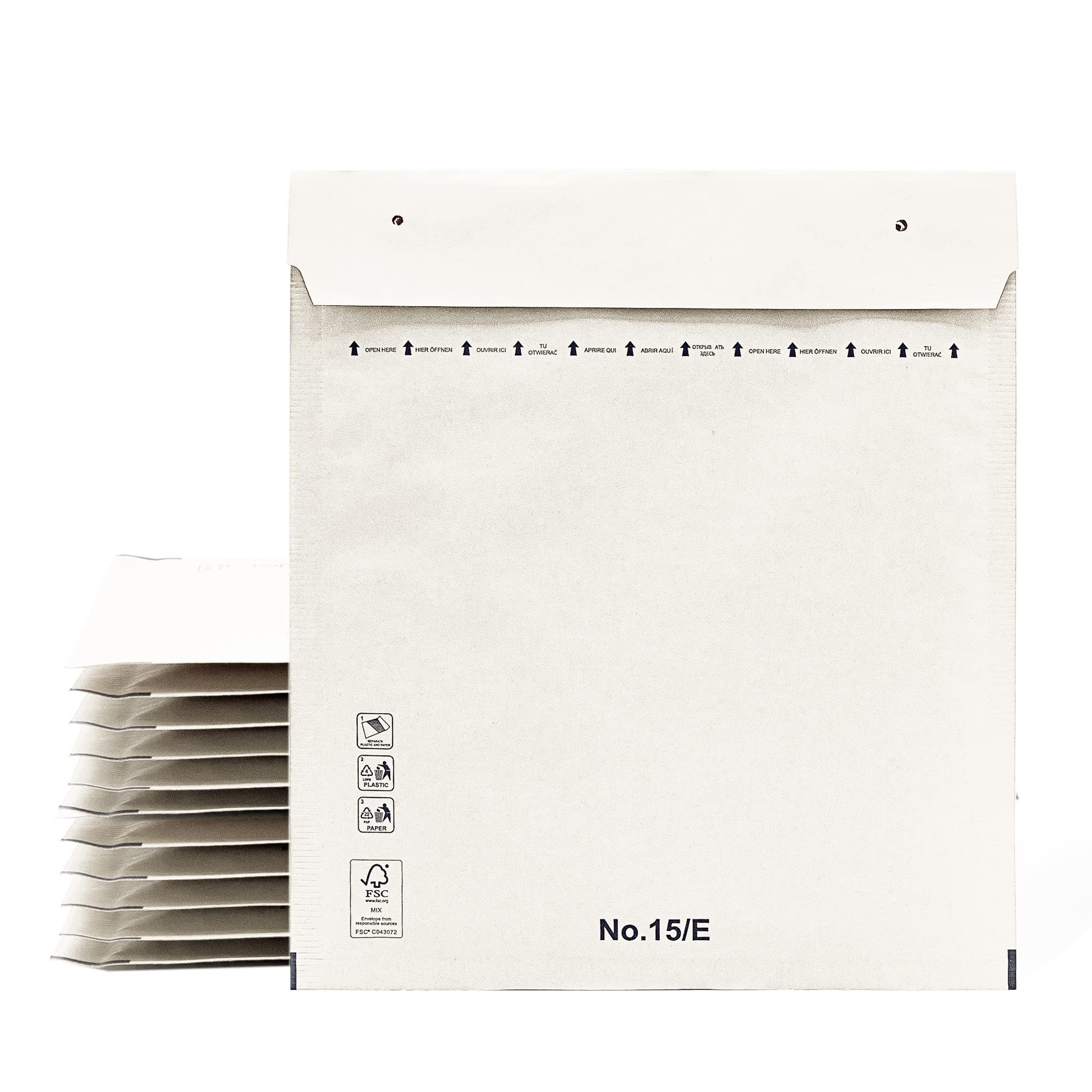 Padded Envelopes, Mailing Envelopes, Paper Bags with Bubble Inside, White, Peel and Seal Mailing Bags - Ofiturie (20 Envelopes, 220 x 260mm)