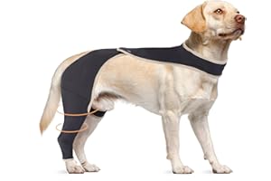 Furtent Dog Recovery Sleeve, Cone Collar Alternative - Provides Wound Protections Hind Leg Sleeve, Prevents Pet Wounds from Licking and Biting, Comfortable and Breathable, M