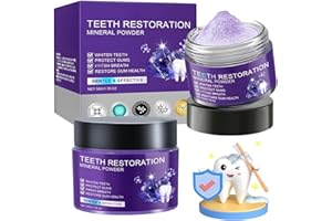2PCS Teeth Restoration Mineral Powder,Teeth Whitening Powder,Dental Restoration Mineral Powder, Effective in Strengthening Te