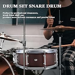 EASTROCK Snare Drum 14 X6.5 Inches Reddish Brown