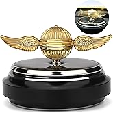 Car Air Freshener, Solar Energy Golden Fidget Spinner Toy With Swinging Wings for Interior Rotation Decoration Accessories, P