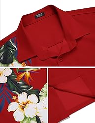COOFANDY Mens Tropical Button Down Shirts Short