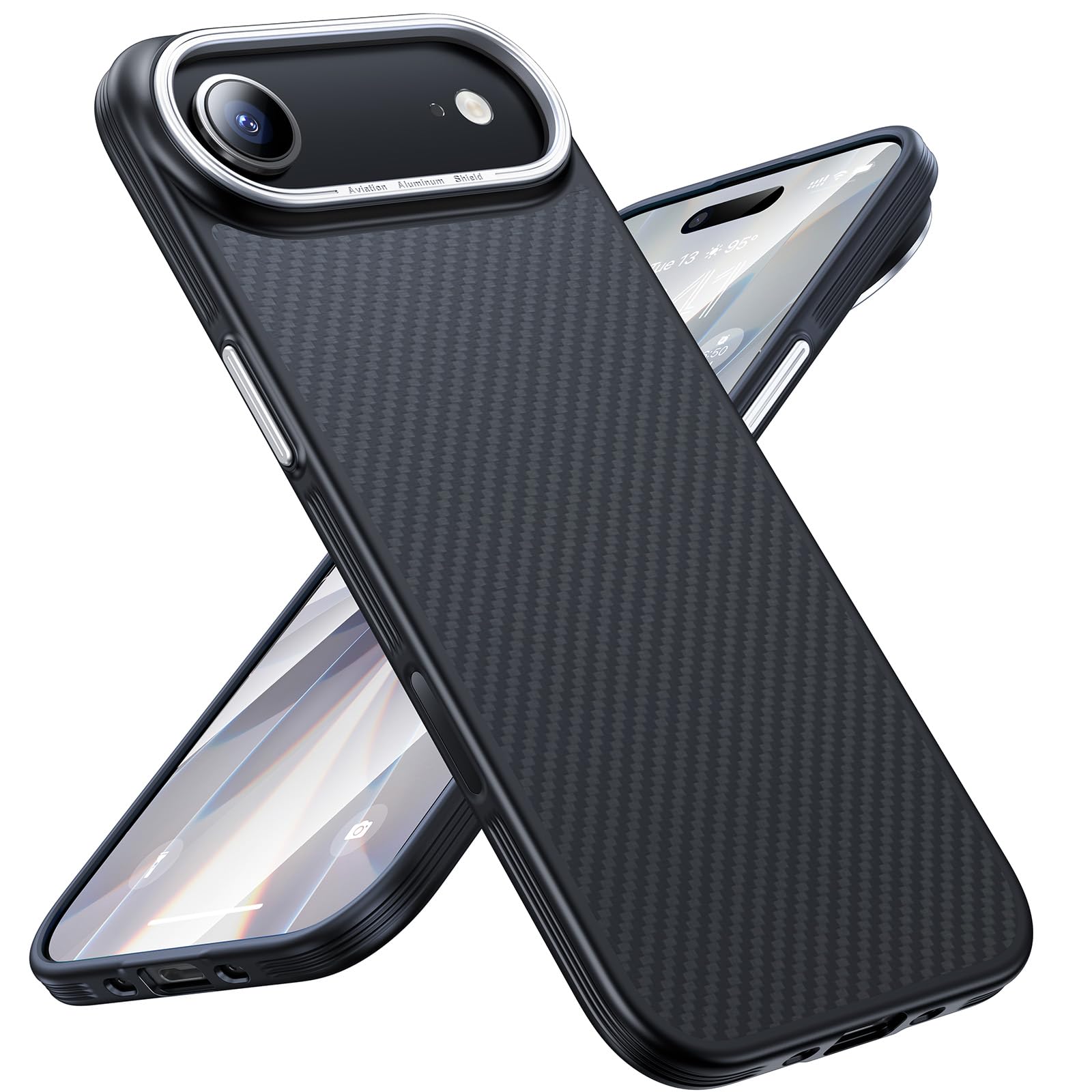 Photo 1 of Maledan for iPhone Air Case Carbon Fiber - Slim iPhone 17 Air Case with Caseless Feel [Fit for MagSafe][Real 600D Aramid Fiber] Shockproof Magnetic Thin & Light Cases iPhone 17Air Anti-Scratch Cover