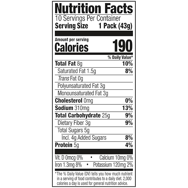 LANCE BAKED WITH WHOLE GRAIN PEANUT BUTTER, 10 COUNT 1.52 OZ