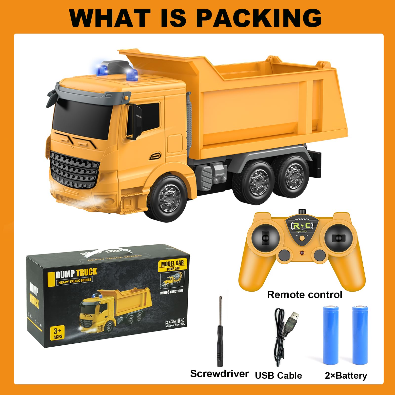 Mua CALEST Remote Control Construction Dump Truck Toy RC Vehicle,6 ...