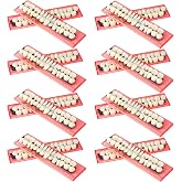 Nuanchu 560 Pcs False Teeth, Acrylic Resin Denture Kit, A2 Shade | 20 Set Denture Teeth Replacement Kit, Solid Synthetic Polymer Fake Tooth, for Halloween DIY Costume Props, Teaching Model
