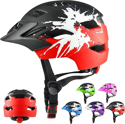 RaMokey Kids Bike Helmet Age 3-15 Cycling Mountain Bicycle w/ Taillight