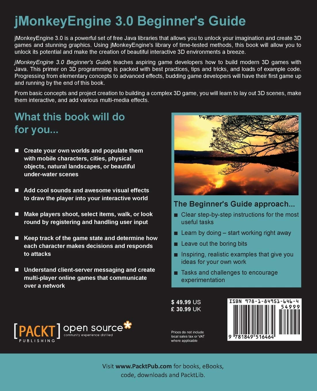 Jmonkeyengine 3 0 Beginner S Guide Ruth Kusterer 9781849516464