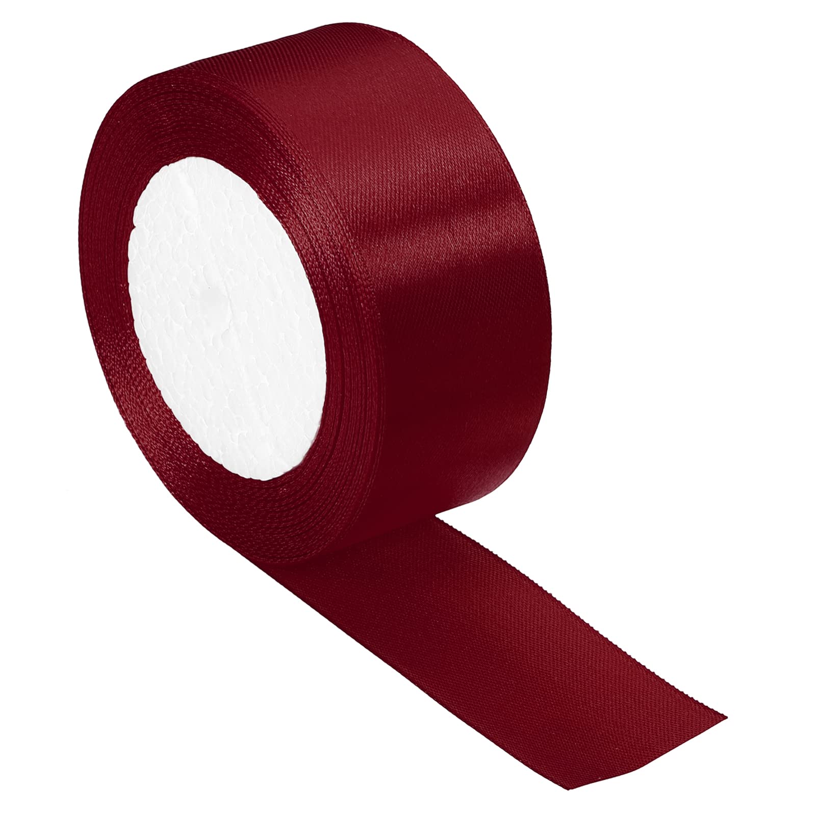 PATIKIL 1.5 Inch Wide 24 Yards Satin Ribbon, Single Side Solid Crafts Roll for Party Home DIY Wrapping Decoration, Wine Red