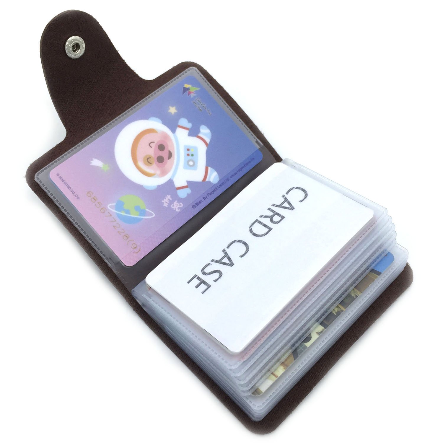 caacoo 9 Colours Credit Card Holder for Women Men Bank Card Holder Card Case - 24 Card Slots (Coffee)