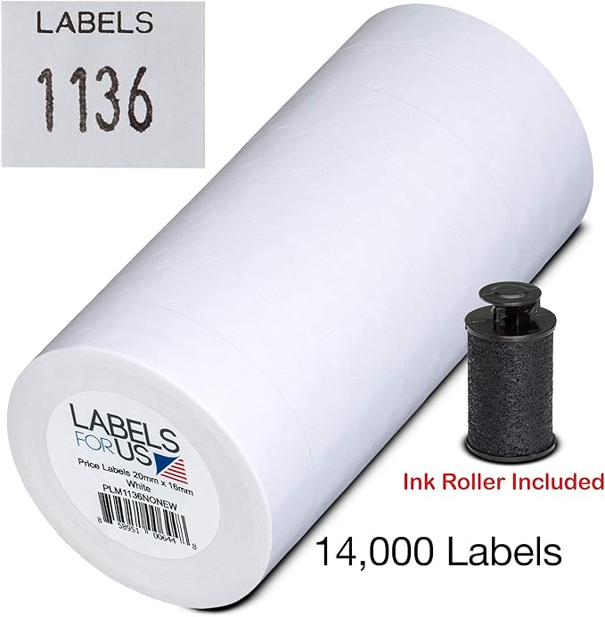 Amazon.com : Labels for The Monarch 1136 Price Gun - White - 14, 000 Labels - Pack with 8 Rolls ...