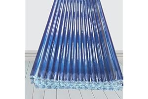 2mm 5pcs Blue Polycarbonate Roofing Sheet, Corrugated Roof Panel, FRP Daylighting Plate, Transparent Sunshine Board,Anti-UV T