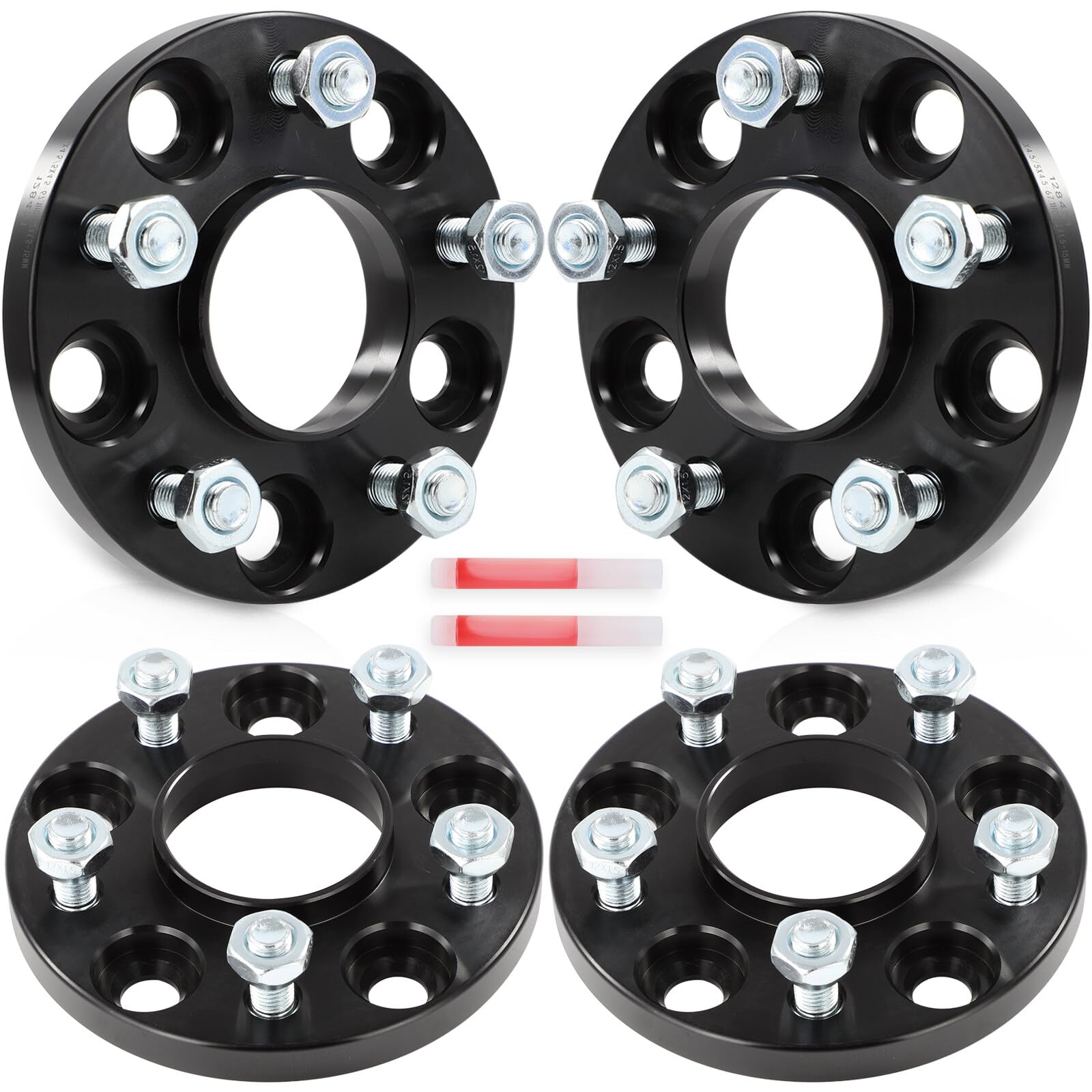 Photo 1 of SCITOO 4pcs Wheel Spacers 15mm 5x4.5 Bore 67.1mm Studs 12X1.5 5Lug Wheel Spacers Adapters Fit for for Ford Escape for Ford Fusion for Ford Probe for Toyota for Tacoma for Jeep Compass for Jeep