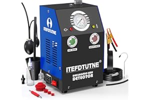 ITEFDTUTNE Automotive Smoke Machine Built-in Air Pump and Pressure Gauge, Evap Smoke Machine Leak Tester,19-23 PSI Dual Mode Auto Fuel Pipe System Leak Detector for EVAP, Vacuum, Fuel and Leak Testing