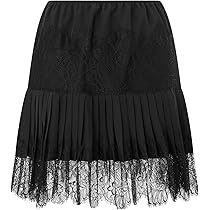 Yojeasrio Women Y2k Lace Slip Skirt Elastic Low Rise Mini