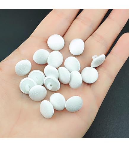 Amazon.com: 10, 3/8" (10 mm) Ivory Satin Buttons for Bridals, Gowns,  Blouses and Shirts