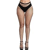 Bestjybt Womens Fishnet Tights High Waist Mesh Fish Net Stockings Pantyhose