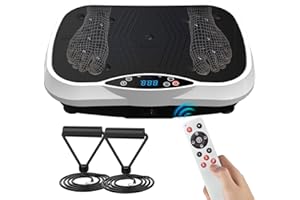 CIYEA Vibration Plate Exercise Machine for Lymphatic Drainage, Weight Loss, Muscle Toning, Multifunctional Whole Body Vibration Plate, Adjustable Speed & Compact for Home Fitness