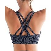 RUNNING GIRL Sports Bra for Women High Support, Criss-Cross Back Padded Strappy Sports Bras Yoga Bra with Removable Cups