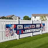 FLUUZE American 250th Anniversary Banner Flag, 4th of July Decorations,1776-2026 USA 250th Birthday Premium Banner with Grommets, Decorations for Outdoor, Indoor, Yard, Garden, Porch (Style 1)