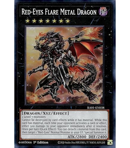 Amazon.com: YU-GI-OH! - Red-Eyes Flare Metal Dragon (LDK2-ENJ41