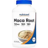 Nutricost Maca Root Capsules 750mg, 180 Capsules For 180 Servings | Lepidium meyenii