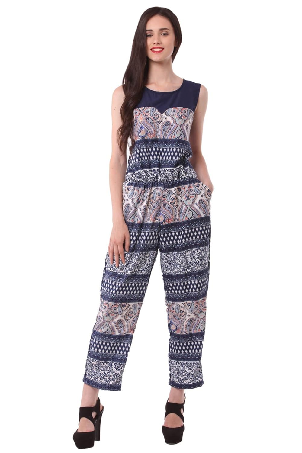eyelet printed women's jumpsuit