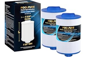 POOLPURE Replacement Filter for PMAX50P4, Unicel 5CH-35,Filbur FC-0300, Baleen AK-90109, Excel Filters XLS-526, Darlly 50353, Pure N Clean PC-0300, SD-00780, SD-00650 Filter Cartridge（1 1/2" MPT） (2)