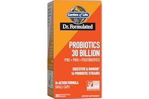 Garden of Life Dr Formulated Once Daily 3-in-1 Complete Probiotics, Prebiotics & Postbiotics - PRE + PRO + POSTBIOTIC Supplement for Adults’ Digestive & Immune Health, 30 Billion CFU, 30 Day Supply