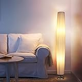 mainstays white rice paper floor lamp with dark wood base