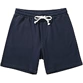 AMY COULEE Mens Athletic Workout Shorts 5.5" Cotton Casual Shorts Elastic Waist Joggers Sports SweatShorts