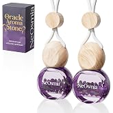 NeOsmia Hanging Car Air Freshener, 2 Pack Glass Car Scent Decor with Decorative Crystals, 6 Scents, Peppermint Eucalyptus, Long-Lasting Fragrance, Budget Friendly